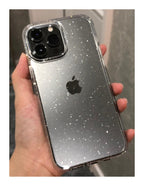 Luxury Glitter Bumper Clear Case for IPhone 14 13 12 11 Pro Max Mini X XS Max XR Cute Shining Shockproof Silicone Cover Hard Back Shockproof Protective Phone Cover For iPhone Stevvex
