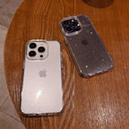 Luxury Glitter Bumper Clear Case for IPhone 14 13 12 11 Pro Max Mini X XS Max XR Cute Shining Shockproof Silicone Cover Hard Back Shockproof Protective Phone Cover For iPhone Stevvex