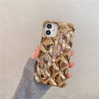 Luxury Glitter Rhinestones Wrist Bracelet Chain Case For iPhone 14 13 11 12 Pro Max X XR XS 7 8 Plus Detachable Metal Bracelet Luxury Chain Case for iPhone Stevvex