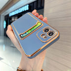Luxury Gold Plating Phone Case With Card Slot For iphone 13 Pro 12 11 Pro MAX XS XR XS MAX Luxury Black Orange Phone Cover Back Case with Golden Frame Case for iPhone Stevvex