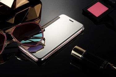 Luxury iphone Flip Case iphone 11 12 13 14 Cover Clear View Windows Mirror Magnetized Simple Closure Unique Flip Phone Stylish Case For iPhone Stevvex