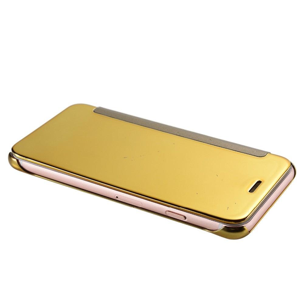 Luxury iphone Flip Case iphone 11 12 13 14 Cover Clear View Windows Mirror Magnetized Simple Closure Unique Flip Phone Stylish Case For iPhone Stevvex