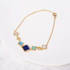 Celeste Geometric Gemstone Jewelry Set | Islamic Blue Stone Jewelry Set (MAC253)