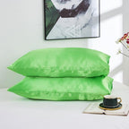 Luxury Ladies Satin Pillowcase Satin Silk Ultra Soft Standard Pillowcase Silk Satin Pillow Cases For Hair and Skin Soft King Queen Elegant Standard Bedding Pillowcase Cushion Cover Home Decor