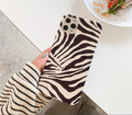 Luxury Leather Black White Zebra Pattern Phone Case for iPhone 13 12 11 14 Pro Max Xs Xr 7 14 plus Anti-fall Soft Silicone Back Cover Soft Slim Thin Luxury Shockproof Shiny Case for Girls and Women Zebra Print iPhone Case Stevvex