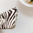 Luxury Leather Black White Zebra Pattern Phone Case for iPhone 13 12 11 14 Pro Max Xs Xr 7 14 plus Anti-fall Soft Silicone Back Cover Soft Slim Thin Luxury Shockproof Shiny Case for Girls and Women Zebra Print iPhone Case Stevvex