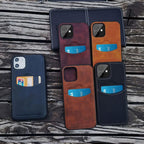 Luxury Leather Card Retro Case for iPhone 14 13 12 Mini 11 Pro Max X XR XS Slim Soft Cover for 14 Max Built-in Metal Plate for Magnetic Mounting & Card Holder Phone Case Stevvex