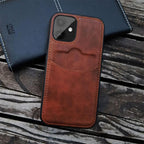 Luxury Leather Card Retro Case for iPhone 14 13 12 Mini 11 Pro Max X XR XS Slim Soft Cover for 14 Max Built-in Metal Plate for Magnetic Mounting & Card Holder Phone Case Stevvex