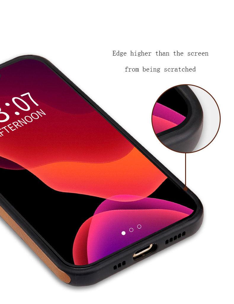Luxury Leather Card Retro Case for iPhone 14 13 12 Mini 11 Pro Max X XR XS Slim Soft Cover for 14 Max Built-in Metal Plate for Magnetic Mounting & Card Holder Phone Case Stevvex