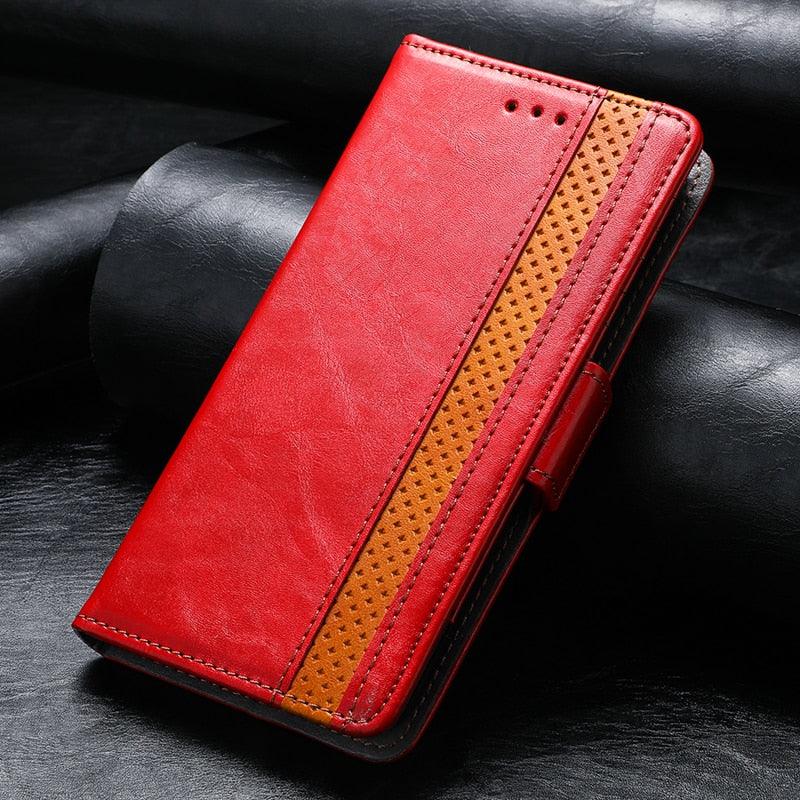 Luxury Leather Case For iPhone 13 11 12 14 Pro Max Mini Wallet Pocket Flip Case Cover Vintage Luxury Genuine Leather Fashion Business Classic Flip Case For Men Stevvex