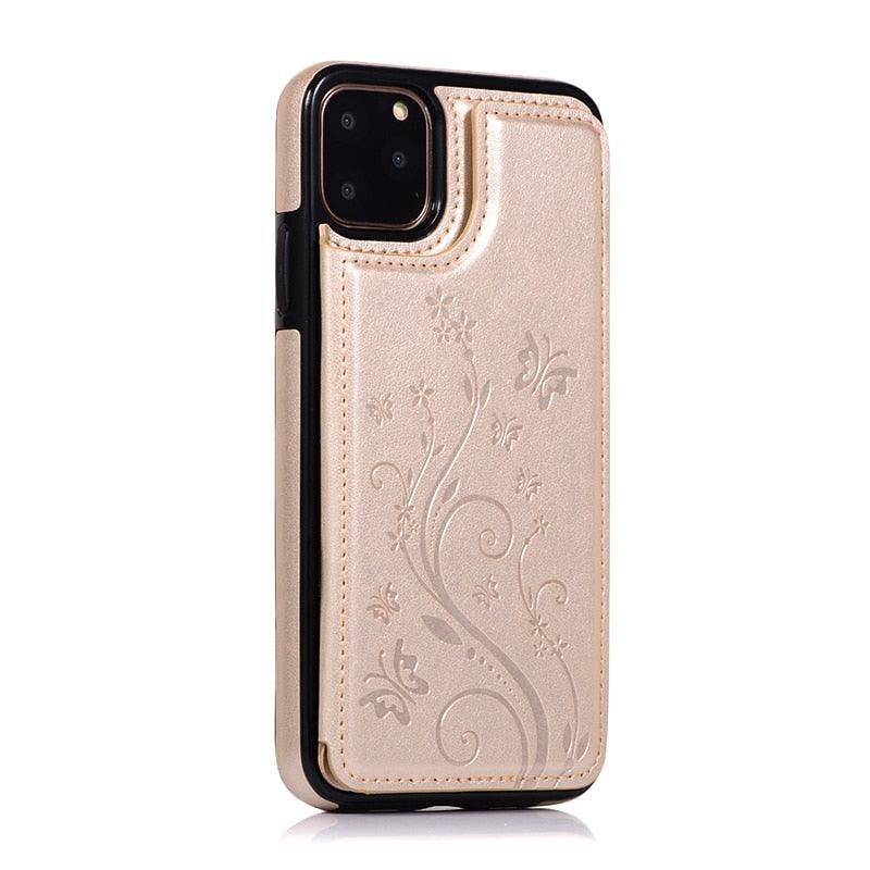 Luxury Leather Case For iPhone 14 12 13 Pro Comfortable Soft Wallet Card Slots Phone Flip Cover Wallet Case with Card Holder for iPhone Stevvex