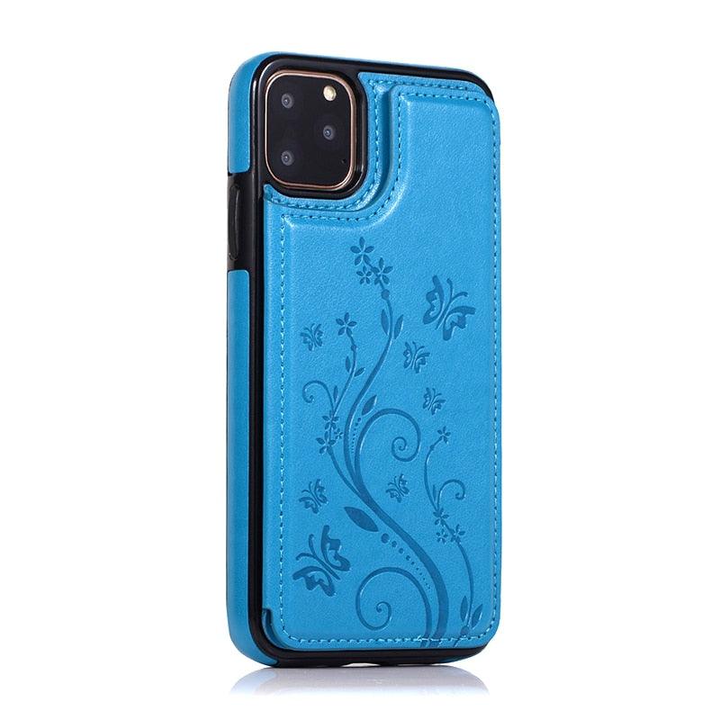 Luxury Leather Case For iPhone 14 12 13 Pro Comfortable Soft Wallet Card Slots Phone Flip Cover Wallet Case with Card Holder for iPhone Stevvex