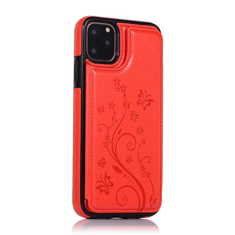 Luxury Leather Case For iPhone 14 12 13 Pro Comfortable Soft Wallet Card Slots Phone Flip Cover Wallet Case with Card Holder for iPhone Stevvex