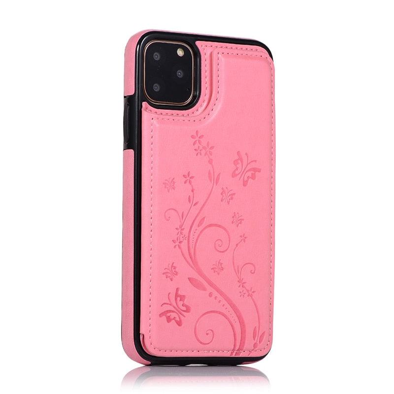 Luxury Leather Case For iPhone 14 12 13 Pro Comfortable Soft Wallet Card Slots Phone Flip Cover Wallet Case with Card Holder for iPhone Stevvex