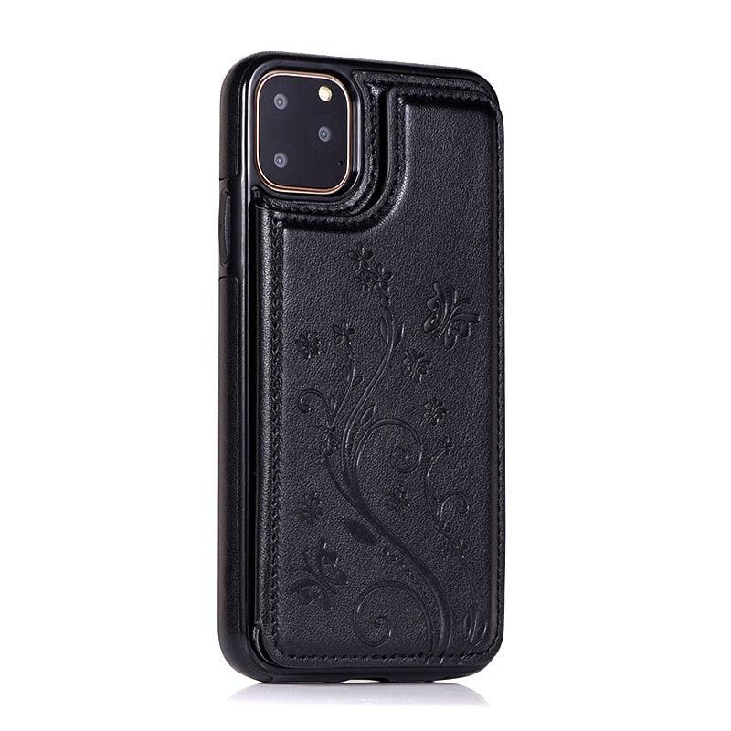 Luxury Leather Case For iPhone 14 12 13 Pro Comfortable Soft Wallet Card Slots Phone Flip Cover Wallet Case with Card Holder for iPhone Stevvex