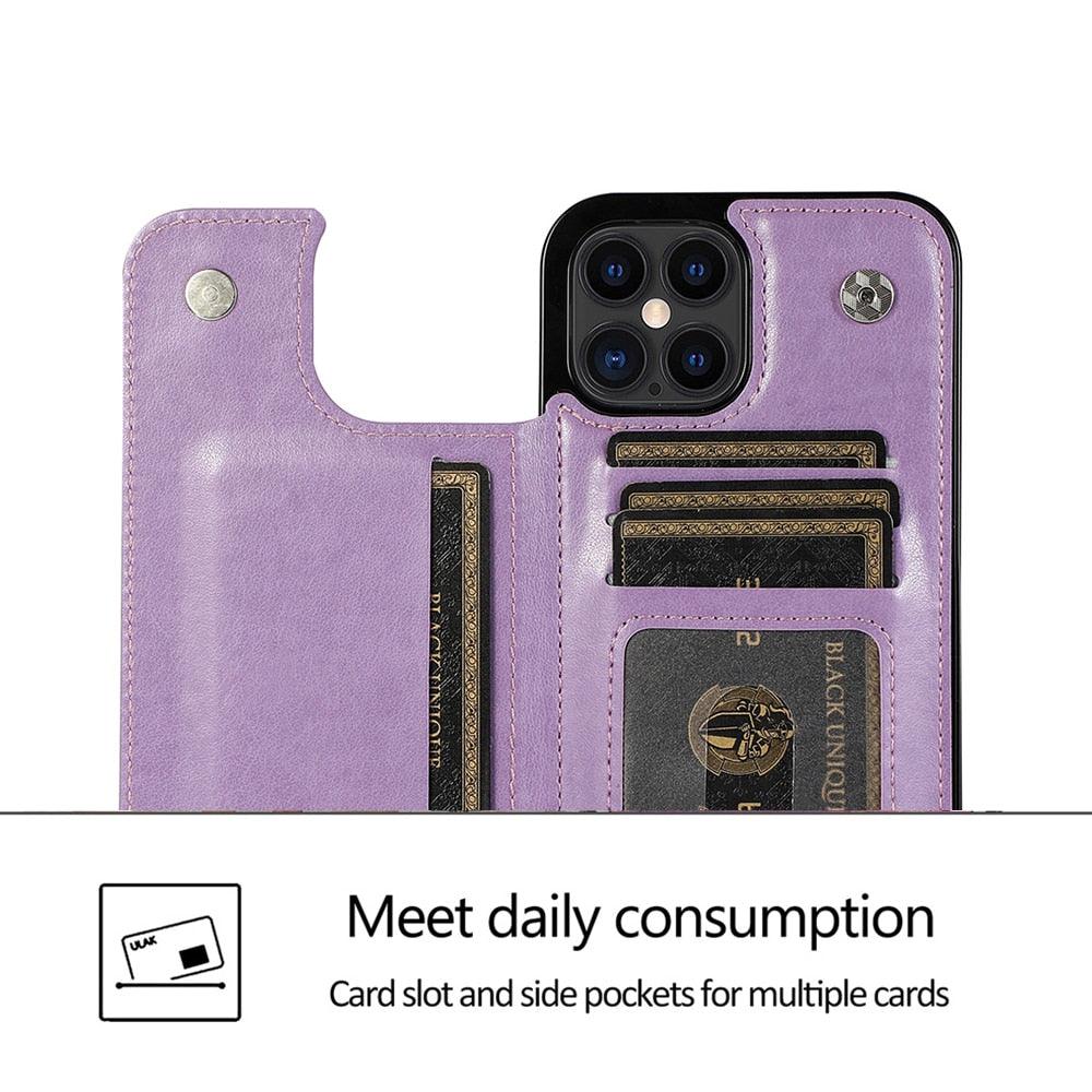 Luxury Leather Case For iPhone 14 12 13 Pro Comfortable Soft Wallet Card Slots Phone Flip Cover Wallet Case with Card Holder for iPhone Stevvex