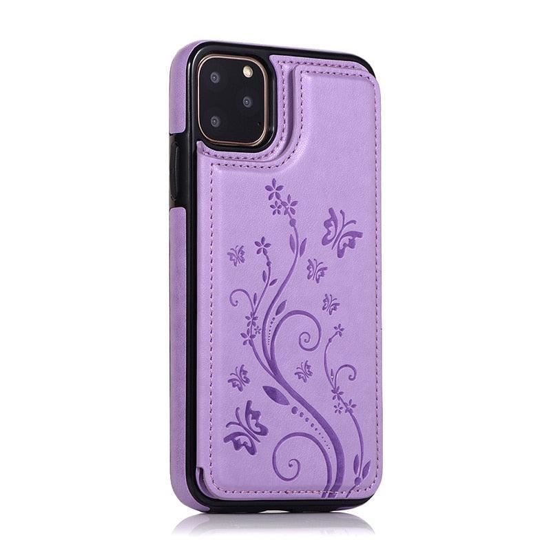 Luxury Leather Case For iPhone 14 12 13 Pro Comfortable Soft Wallet Card Slots Phone Flip Cover Wallet Case with Card Holder for iPhone Stevvex