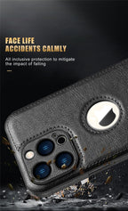 Luxury Leather Case for iPhone 14 13 12 11 Pro MAX XS XR 7 8 Plus Classic Silicone Phone Cover  Leather Case Thin Flexible Soft Grip Luxury PU Leather Cover for Men Durable Anti-Scratch Full Phone Cases Stevvex