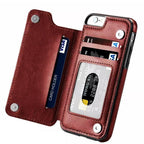 Luxury Leather Cover For iPhone 14 12 13 Mini 11 Pro XR XS Max 6 6s 7 8 Plus 5 5s Wallet Phone Card Slot Flip PU Leather Kickstand Card Slots Case Double Magnetic Clasp Durable Shockproof Cover For iPhone Stevvex