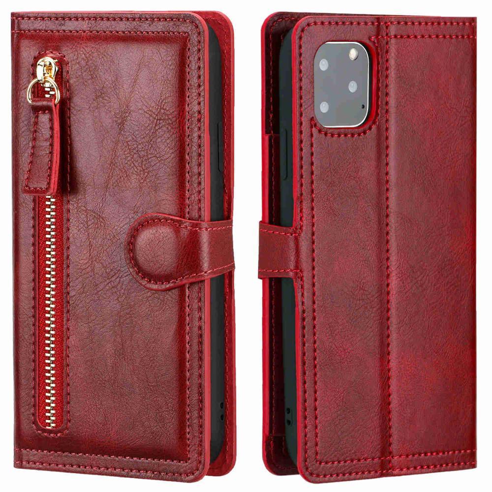 Luxury Leather Flip Wallet Case For iPhone 14 13 12 11 Pro MAX  X XS XR Card Holder Stand Cover Retro Brown Card Holder Slots Pocket Case PU Leather Magnetic Closure Kickstand Shockproof Flip Case Stevvex