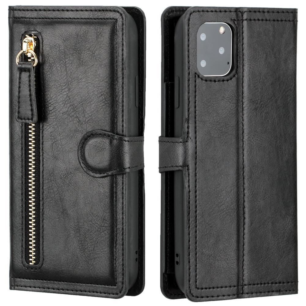 Luxury Leather Flip Wallet Case For iPhone 14 13 12 11 Pro MAX  X XS XR Card Holder Stand Cover Retro Brown Card Holder Slots Pocket Case PU Leather Magnetic Closure Kickstand Shockproof Flip Case Stevvex
