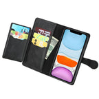 Luxury Leather Flip Wallet Case For iPhone 14 13 Pro MAX 11 12 Mini X XS XR Card Holder Stand Cover Shockproof PU Leather Wallet Card Holder Slots Cover Iphone Phone Case With Magnetic Buckle Stevvex