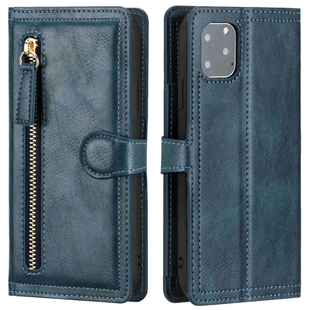 Luxury Leather Flip Wallet Case For iPhone 14 13 Pro MAX 11 12 Mini X XS XR Card Holder Stand Cover Shockproof PU Leather Wallet Card Holder Slots Cover Iphone Phone Case With Magnetic Buckle Stevvex