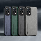 Luxury Leather Magnetic Case For Xiaomi Redmi Note 11 10 9 11E Pro 11S 10S 12 12X 10C POCO X3 NFC Pro F3 Covers With Metal Plate  Leather Premium Back Cover Mobile Phone Case Flexible Protective Ultra Thin Scratchproof Phone Cover Stevvex
