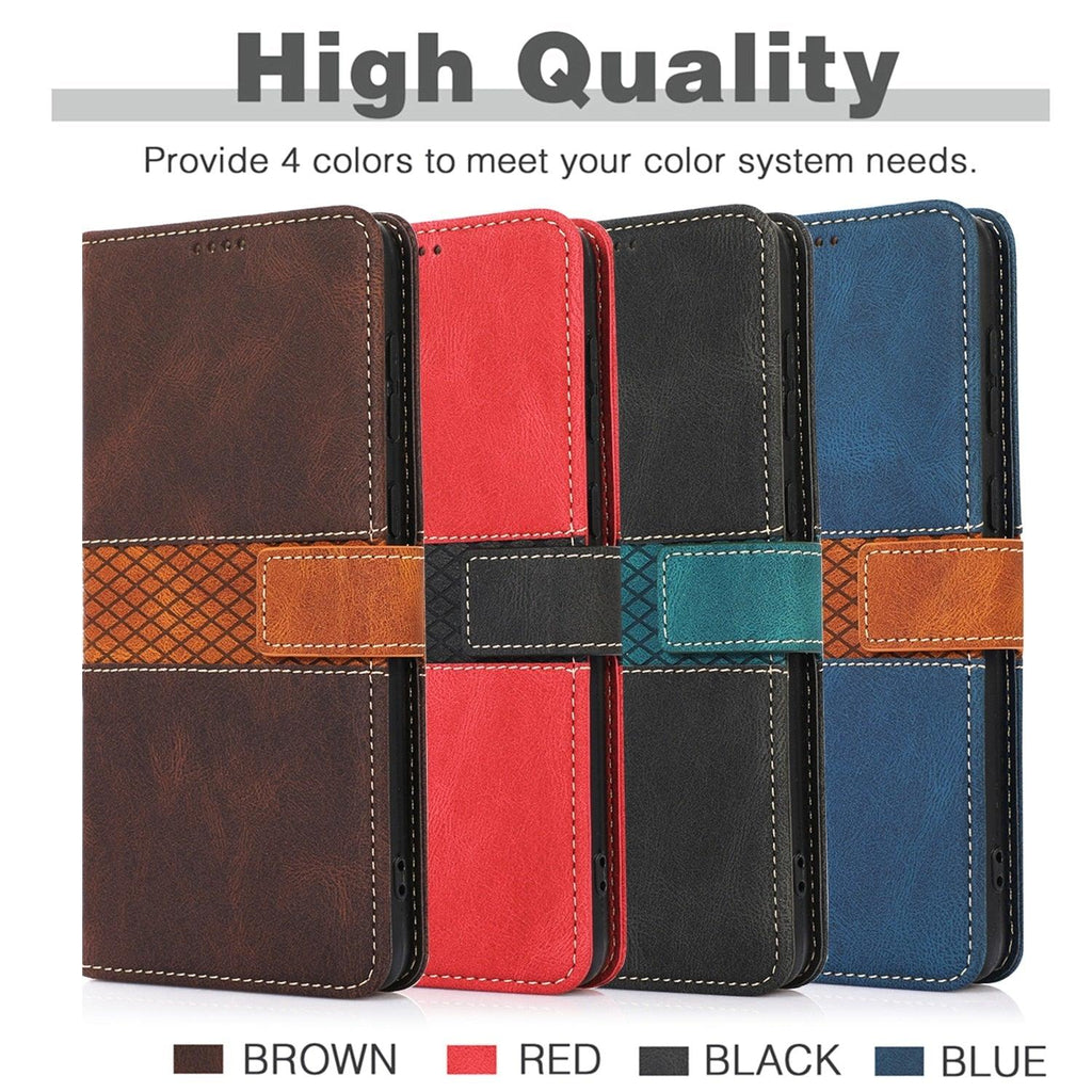 Luxury Leather Magnetic Flip Case For iPhone 14 13 12 Mini 11 Pro XS Max X XR 6 6s 8 7 Plus SE Wallet Card Phone Cover PU Leather Wallet Case with Card Pockets Back Flip Cover for iPhone Stevvex