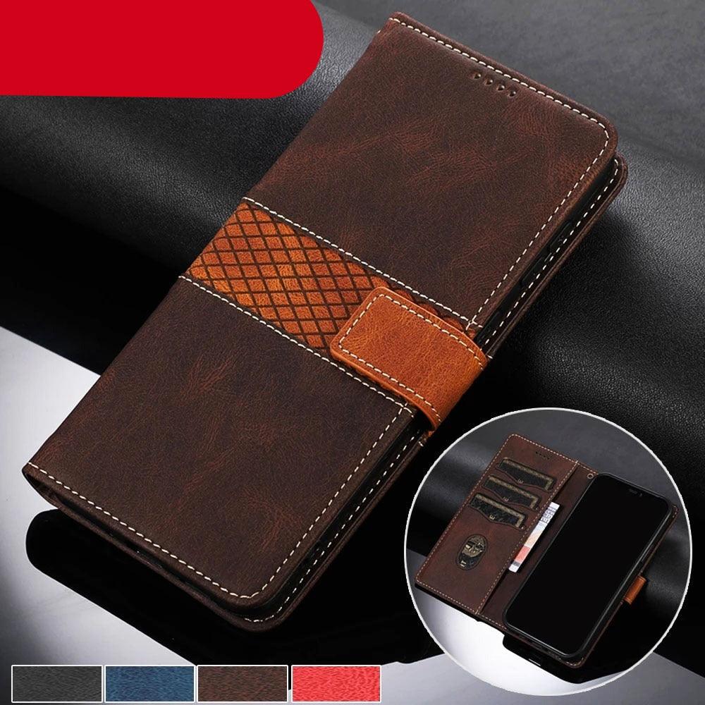Luxury Leather Magnetic Flip Case For iPhone 14 13 12 Mini 11 Pro XS Max X XR 6 6s 8 7 Plus SE Wallet Card Phone Cover PU Leather Wallet Case with Card Pockets Back Flip Cover for iPhone Stevvex