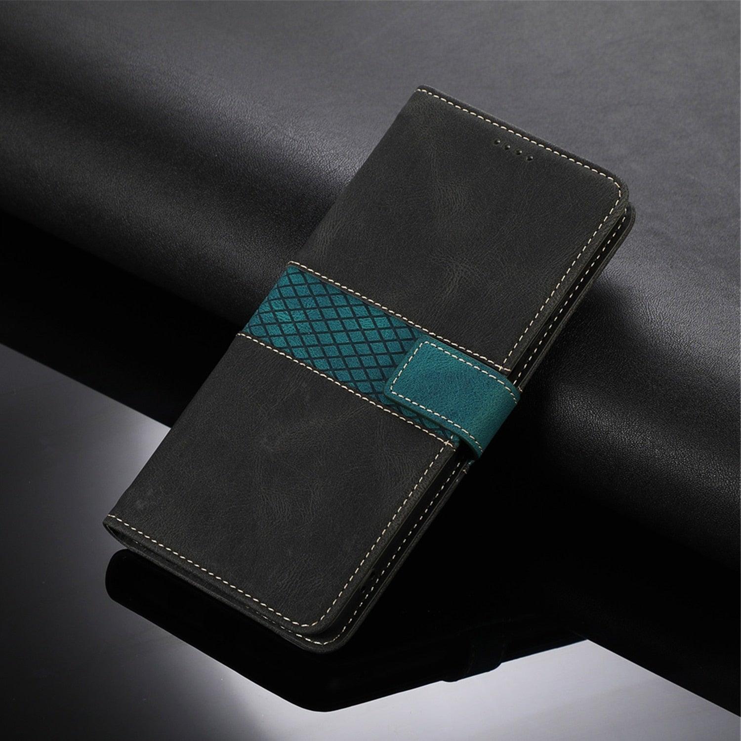 Luxury Leather Magnetic Flip Case For iPhone 14 13 12 Mini 11 Pro XS Max X XR 6 6s 8 7 Plus SE Wallet Card Phone Cover PU Leather Wallet Case with Card Pockets Back Flip Cover for iPhone Stevvex