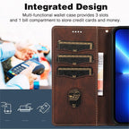 Luxury Leather Magnetic Flip Case For iPhone 14 13 12 Mini 11 Pro XS Max X XR 6 6s 8 7 Plus SE Wallet Card Phone Cover PU Leather Wallet Case with Card Pockets Back Flip Cover for iPhone Stevvex