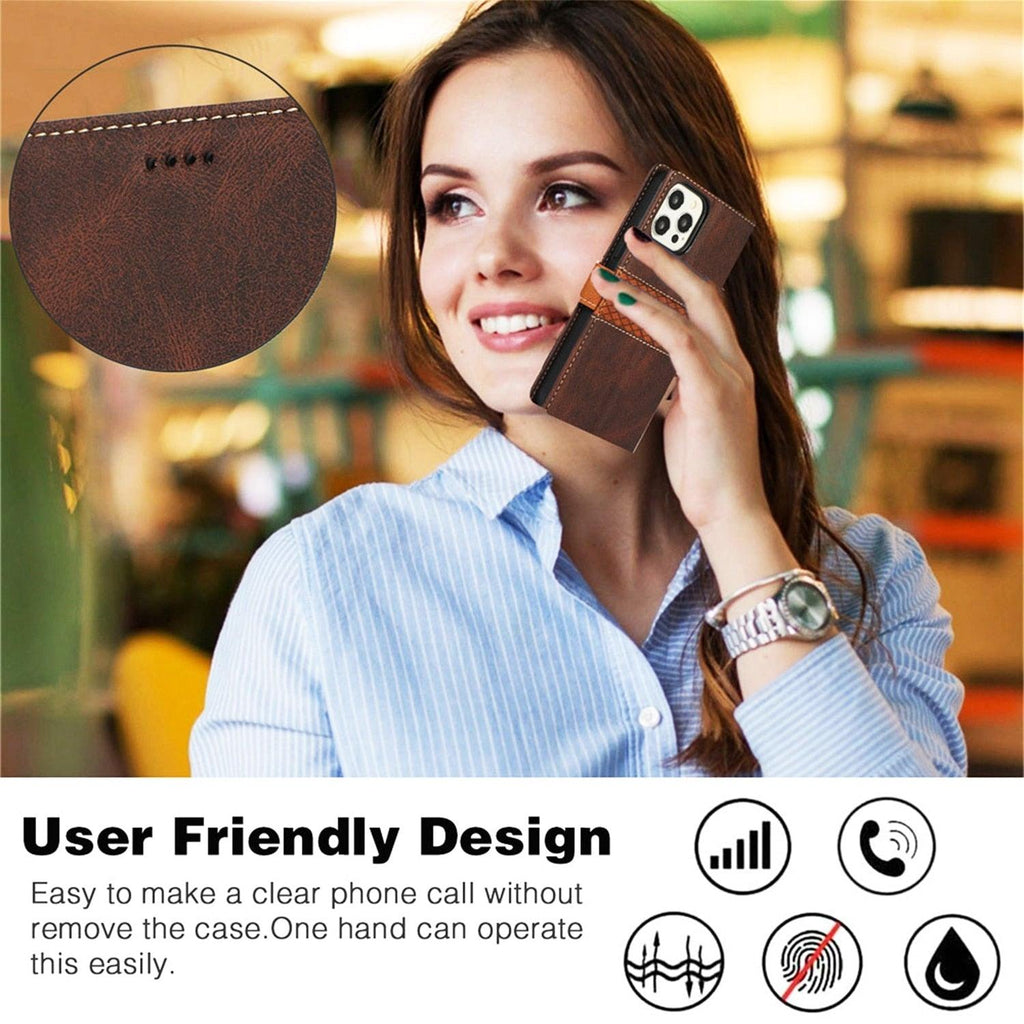 Luxury Leather Magnetic Flip Case For iPhone 14 13 12 Mini 11 Pro XS Max X XR 6 6s 8 7 Plus SE Wallet Card Phone Cover PU Leather Wallet Case with Card Pockets Back Flip Cover for iPhone Stevvex