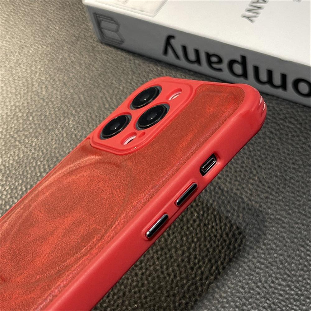 Luxury Leather Magnetic Wireless Charging Case For iPhone 14 11 12 13 Pro Max X XS XR 8 7 Plus Shockproof Soft Cover Shockproof Unique Vintage Design Leather Case For iPhone Stevvex