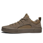 Luxury Leather Men's Sneakers Lace Up Mens Casual Outdoor Canvas Shoes Handmade Fashion Walking Sneakers Comfortable Modern Design Sneakers For Man Stevvex