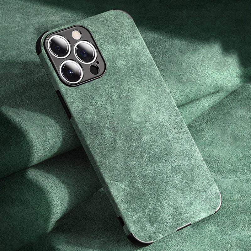 Luxury Leather Phone Case For iPhone 14 13 12 11 Pro Max Mini X XS XR 7 8 Plus SE Retro Solid Color Soft Silicone Cover PU Leather Classic Luxury Business Slim Cover Non-Slip Anti Scratch Full Protective Phone Cases Stevvex