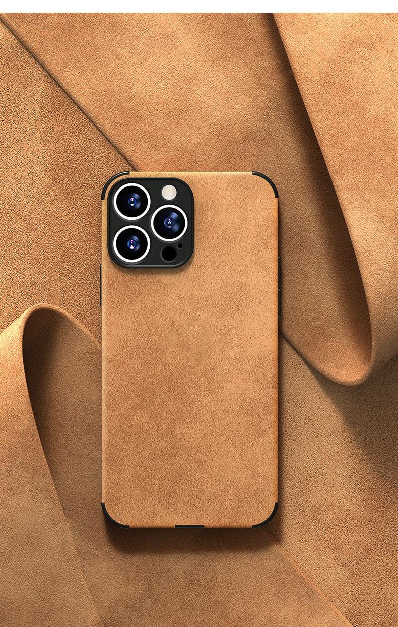 Luxury Leather Phone Case For iPhone 14 13 12 11 Pro Max Mini X XS XR 7 8 Plus SE Retro Solid Color Soft Silicone Cover PU Leather Classic Luxury Business Slim Cover Non-Slip Anti Scratch Full Protective Phone Cases Stevvex