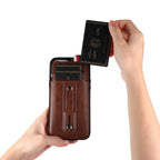 Luxury Leather Phone Case For iPhone 14 13 12 Mini 11 Pro X XS Max XR Business Elegant Men Wallet Card Slot Cover Wallet Case With Card Holder PU Leather iPhone Case Stevvex