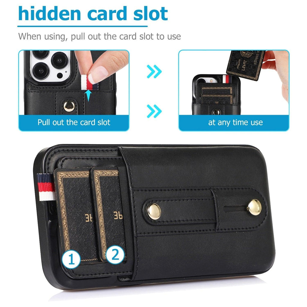 Luxury Leather Phone Case For iPhone 14 13 12 Mini 11 Pro X XS Max XR Business Elegant Men Wallet Card Slot Cover Wallet Case With Card Holder PU Leather iPhone Case Stevvex