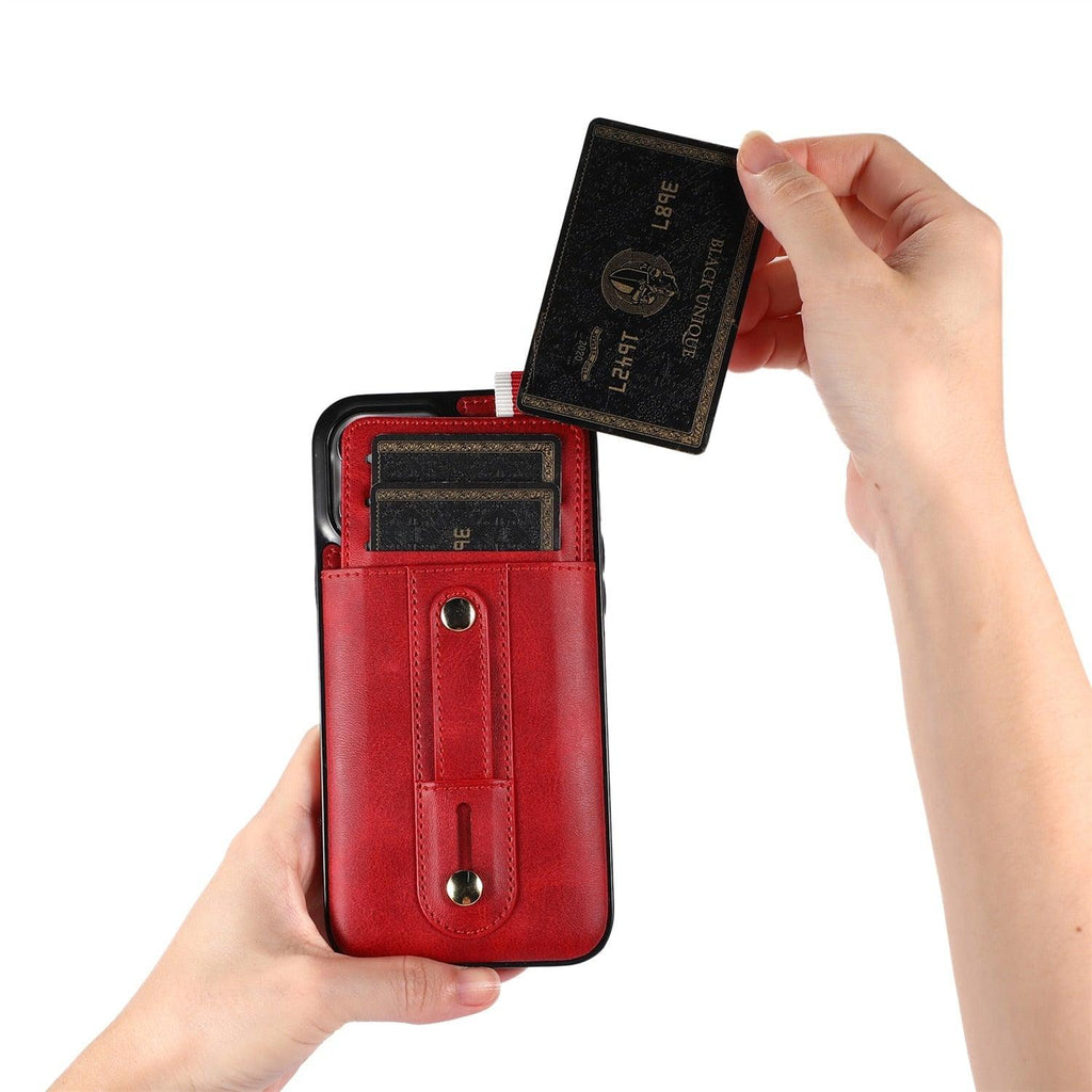 Luxury Leather Phone Case For iPhone 14 13 12 Mini 11 Pro X XS Max XR Business Elegant Men Wallet Card Slot Cover Wallet Case With Card Holder PU Leather iPhone Case Stevvex