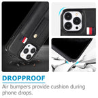 Luxury Leather Phone Case For iPhone 14 13 12 Mini 11 Pro X XS Max XR Business Elegant Men Wallet Card Slot Cover Wallet Case With Card Holder PU Leather iPhone Case Stevvex
