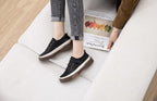 Luxury Leather Womens Sneakers Spring Shoes New Genuine Leather Casual Women Fashion Flat Girl Student Shoes Comfortable Women's Casual Flats Elegant Soft Walking Sneakers Stevvex