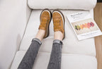 Luxury Leather Womens Sneakers Spring Shoes New Genuine Leather Casual Women Fashion Flat Girl Student Shoes Comfortable Women's Casual Flats Elegant Soft Walking Sneakers Stevvex