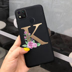 Luxury Letters Case For Xiaomi Redmi 9C 9 C NFC Case Shockproof Bumper Soft Phone Case For Redmi 9 9c 9a Redmi9A 9C 9 Back Cover Alphabet Soft Matte Liquid Silicone Slim Phone Case Stevvex