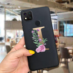 Luxury Letters Case For Xiaomi Redmi 9C 9 C NFC Case Shockproof Bumper Soft Phone Case For Redmi 9 9c 9a Redmi9A 9C 9 Back Cover Alphabet Soft Matte Liquid Silicone Slim Phone Case Stevvex