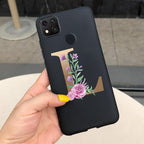 Luxury Letters Case For Xiaomi Redmi 9C 9 C NFC Case Shockproof Bumper Soft Phone Case For Redmi 9 9c 9a Redmi9A 9C 9 Back Cover Alphabet Soft Matte Liquid Silicone Slim Phone Case Stevvex