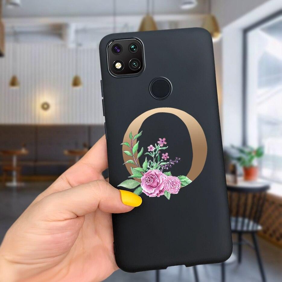 Luxury Letters Case For Xiaomi Redmi 9C 9 C NFC Case Shockproof Bumper Soft Phone Case For Redmi 9 9c 9a Redmi9A 9C 9 Back Cover Alphabet Soft Matte Liquid Silicone Slim Phone Case Stevvex