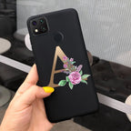 Luxury Letters Case For Xiaomi Redmi 9C 9 C NFC Case Shockproof Bumper Soft Phone Case For Redmi 9 9c 9a Redmi9A 9C 9 Back Cover Alphabet Soft Matte Liquid Silicone Slim Phone Case Stevvex
