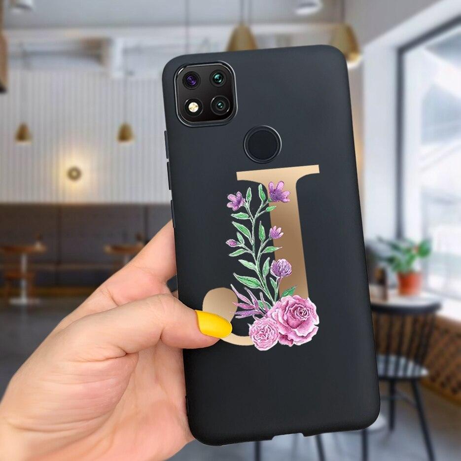 Luxury Letters Case For Xiaomi Redmi 9C 9 C NFC Case Shockproof Bumper Soft Phone Case For Redmi 9 9c 9a Redmi9A 9C 9 Back Cover Alphabet Soft Matte Liquid Silicone Slim Phone Case Stevvex
