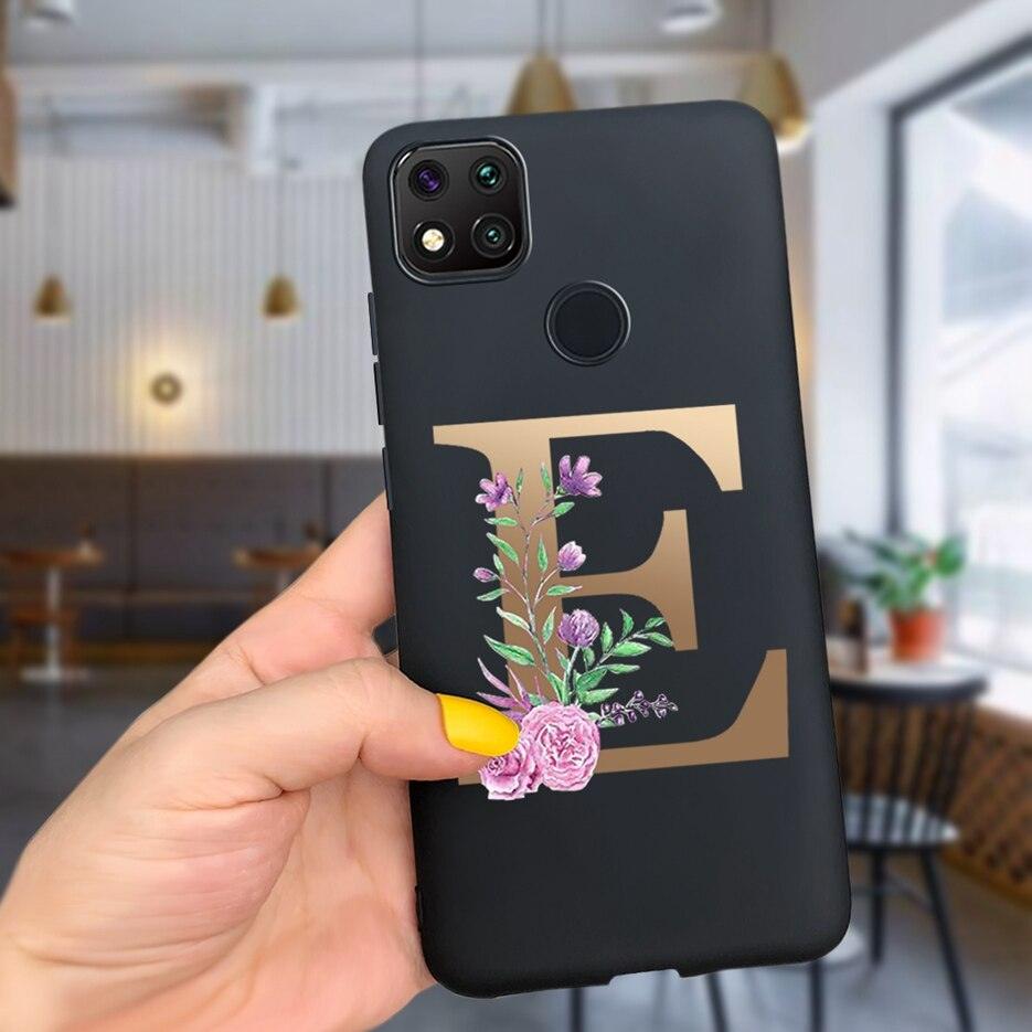 Luxury Letters Case For Xiaomi Redmi 9C 9 C NFC Case Shockproof Bumper Soft Phone Case For Redmi 9 9c 9a Redmi9A 9C 9 Back Cover Alphabet Soft Matte Liquid Silicone Slim Phone Case Stevvex
